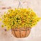 16PCS Artificial Flowers for Outdoors UV Resistant (Yellow) 9.45"D x 9.45"W x 13"H